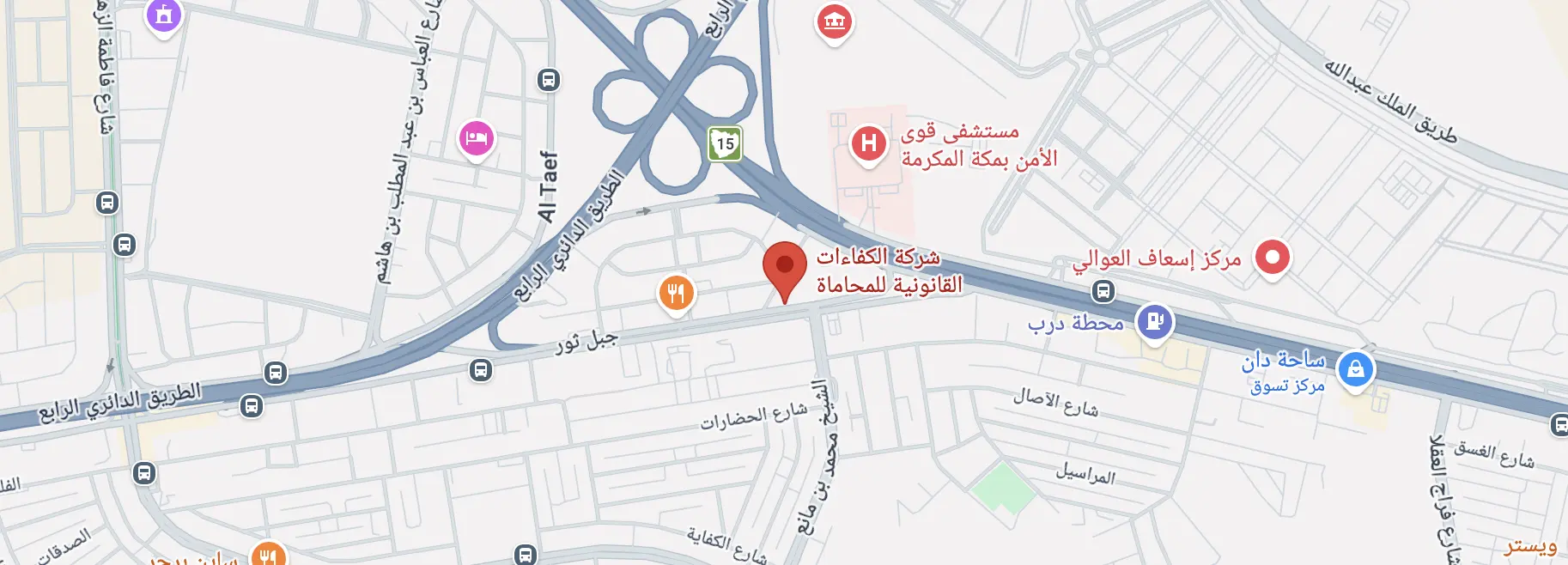 خريطة فرع المقر الرئيسي - مكة المكرمة